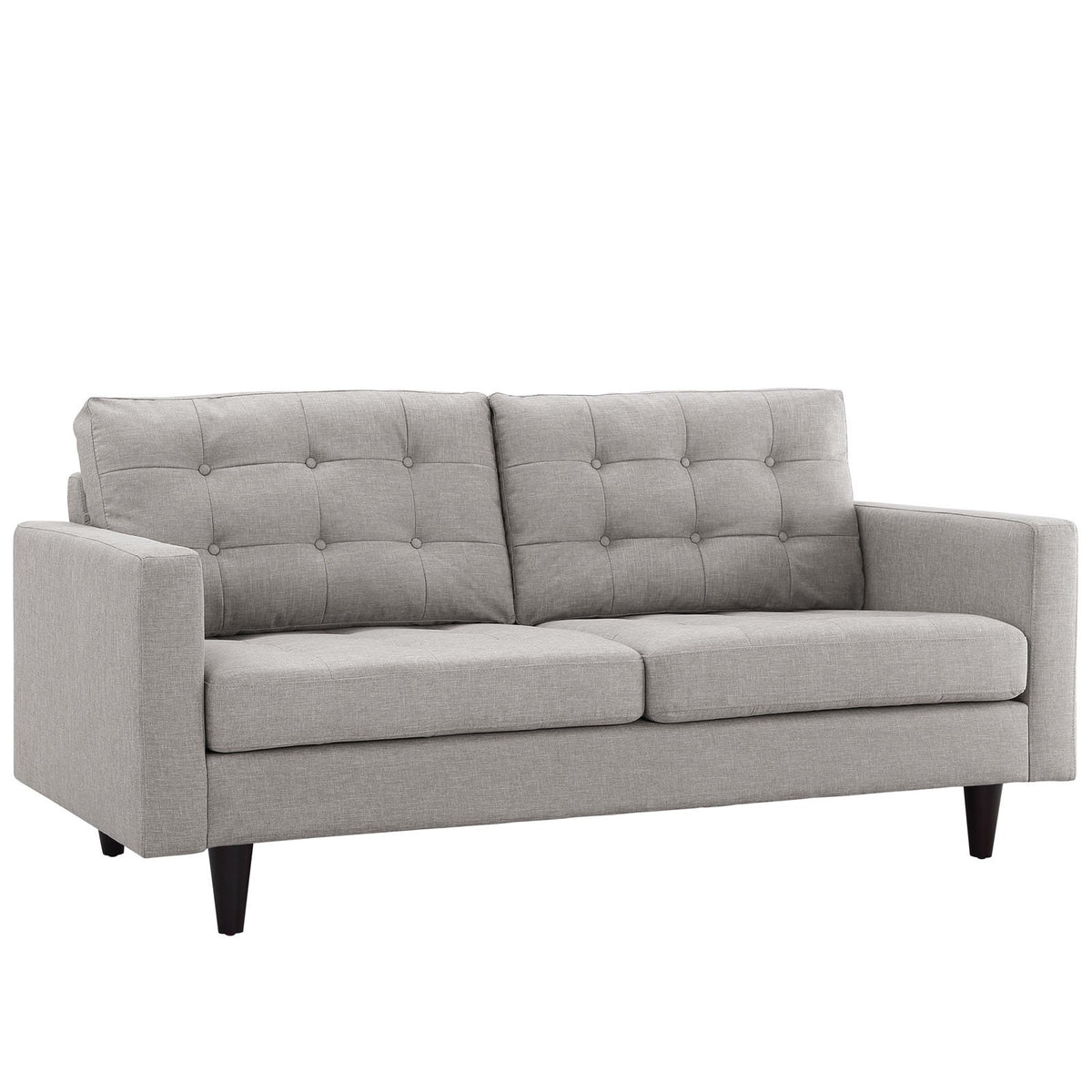 Light Gray Upholstered Fabric Loveseat J907724