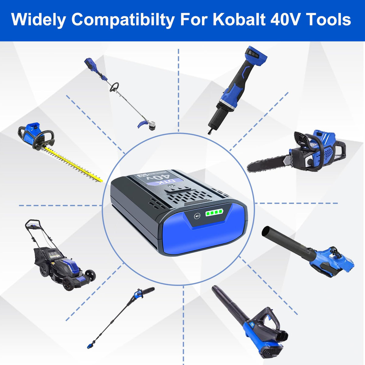 6000mAh Cordless Power Tool Batteries 2 Packs C949807