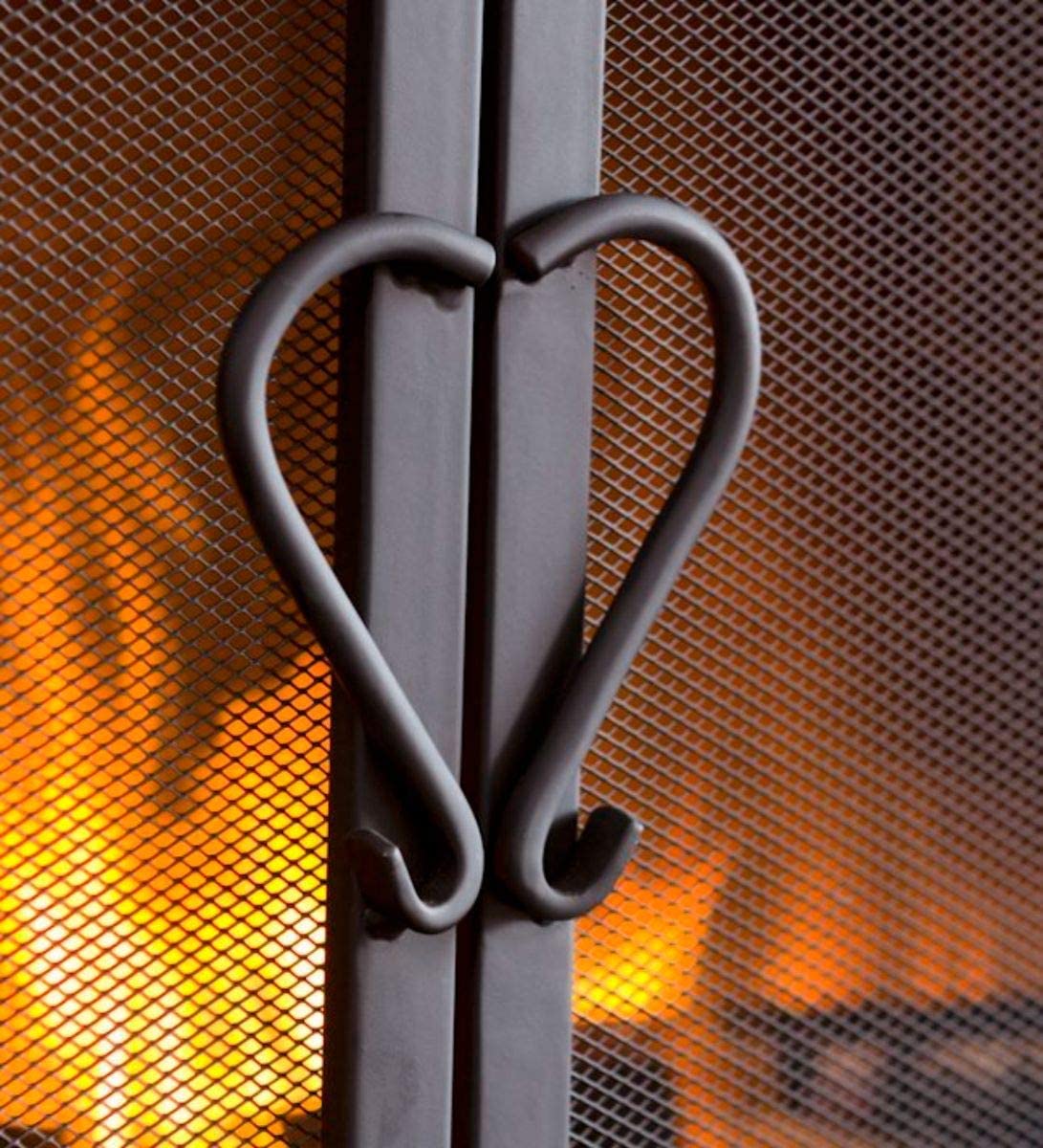 Black Metal Fireplace Screen Y72909