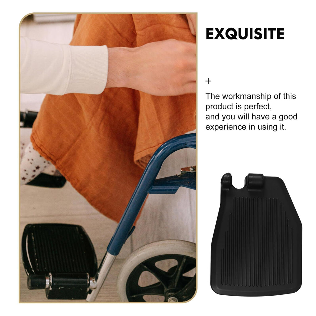 Black Plastic Wheelchair Footplates Replacement Pair J3693
