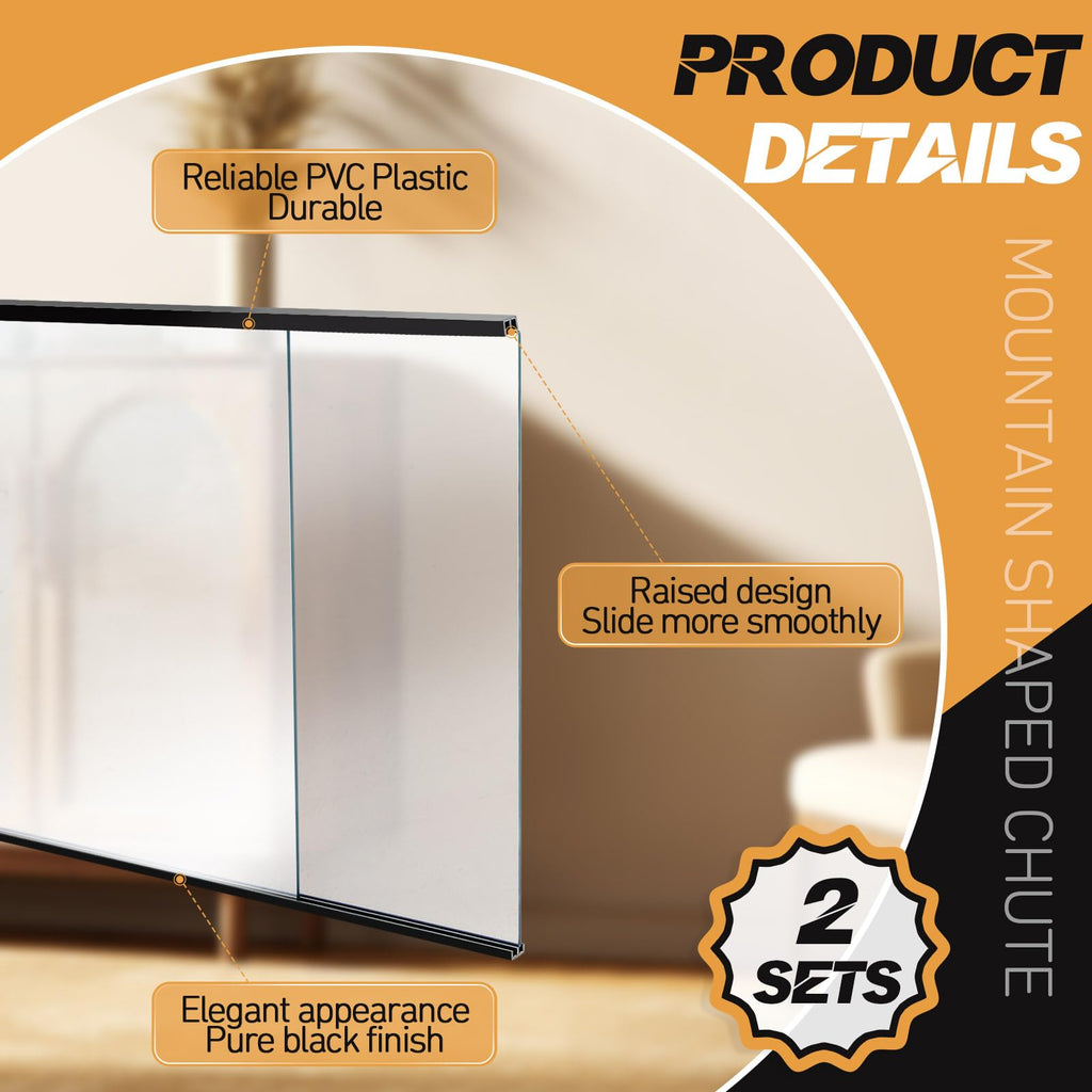 4 Sets 4ft 1/8" Sliding Door Track T614