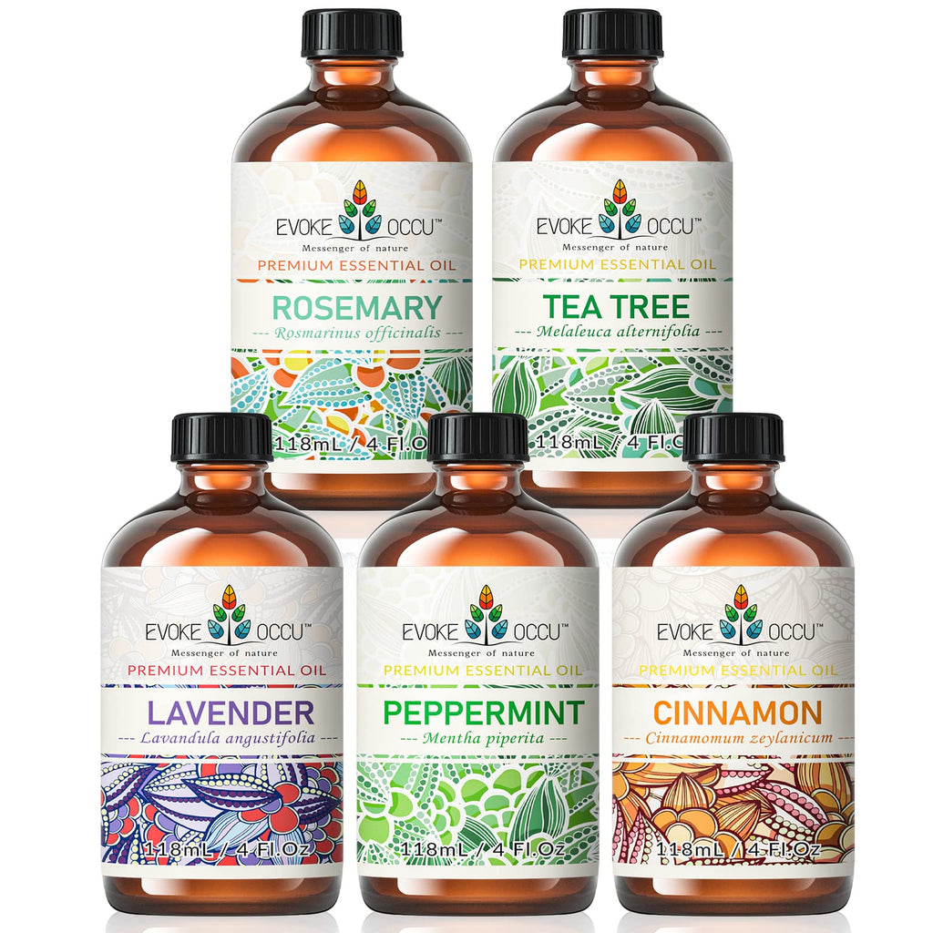 Rosemary Tea Tree Lavender Peppermint Cinnamon Essential Oil 4 FL Oz L5548