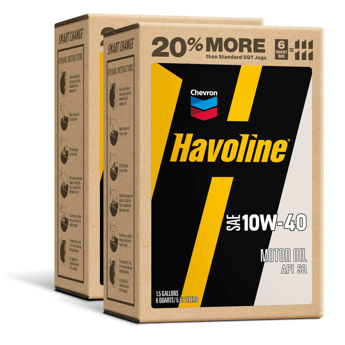 10W-40 Motor Oil 6 Quarts Pack of 2 E23038