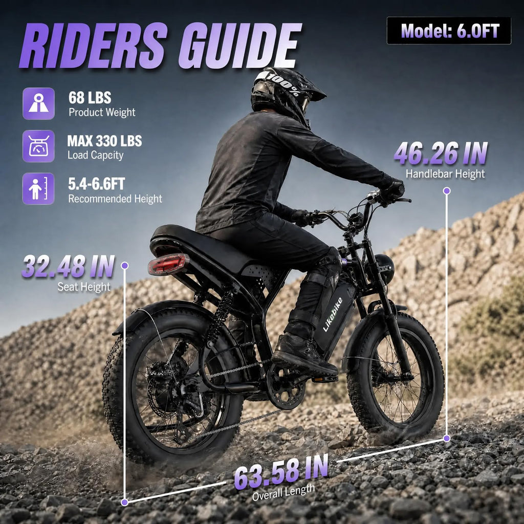 1500W 80 Miles 48V 20AH Electric Bike N218692