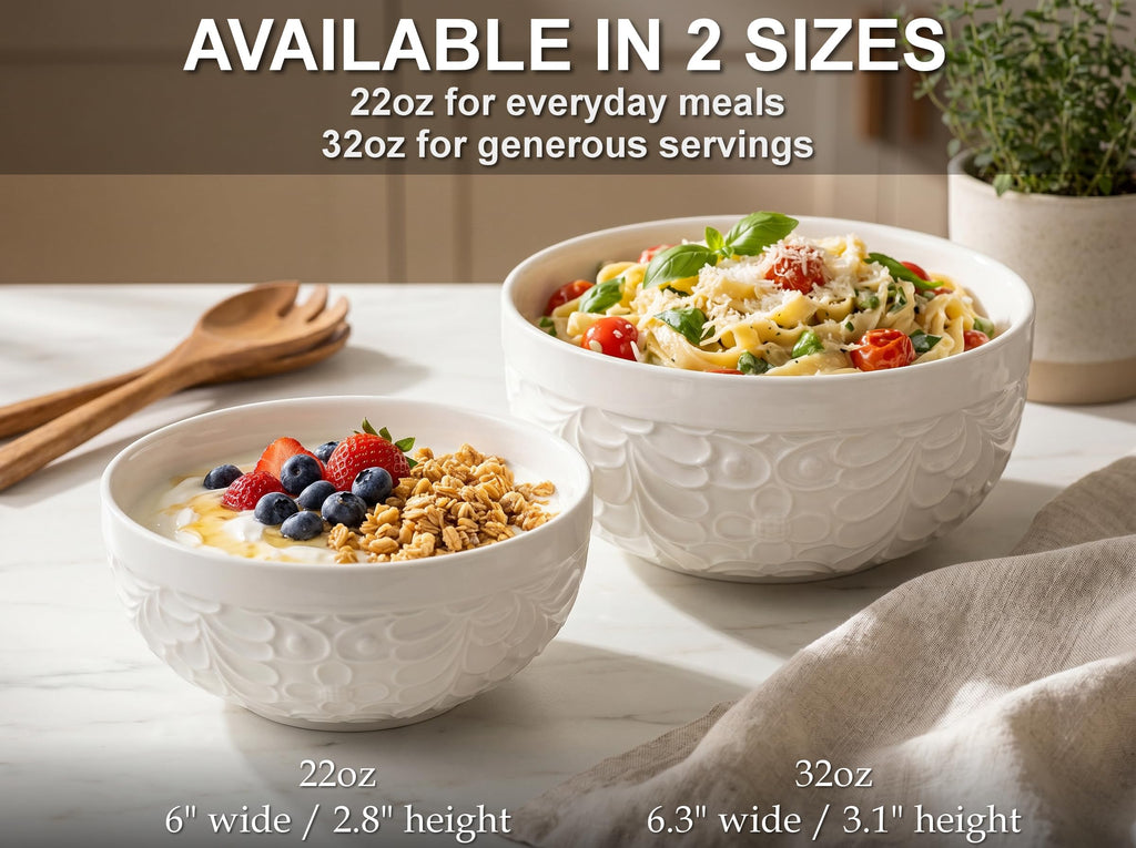 22 Oz Ceramic Bowls Set of 4 N318824