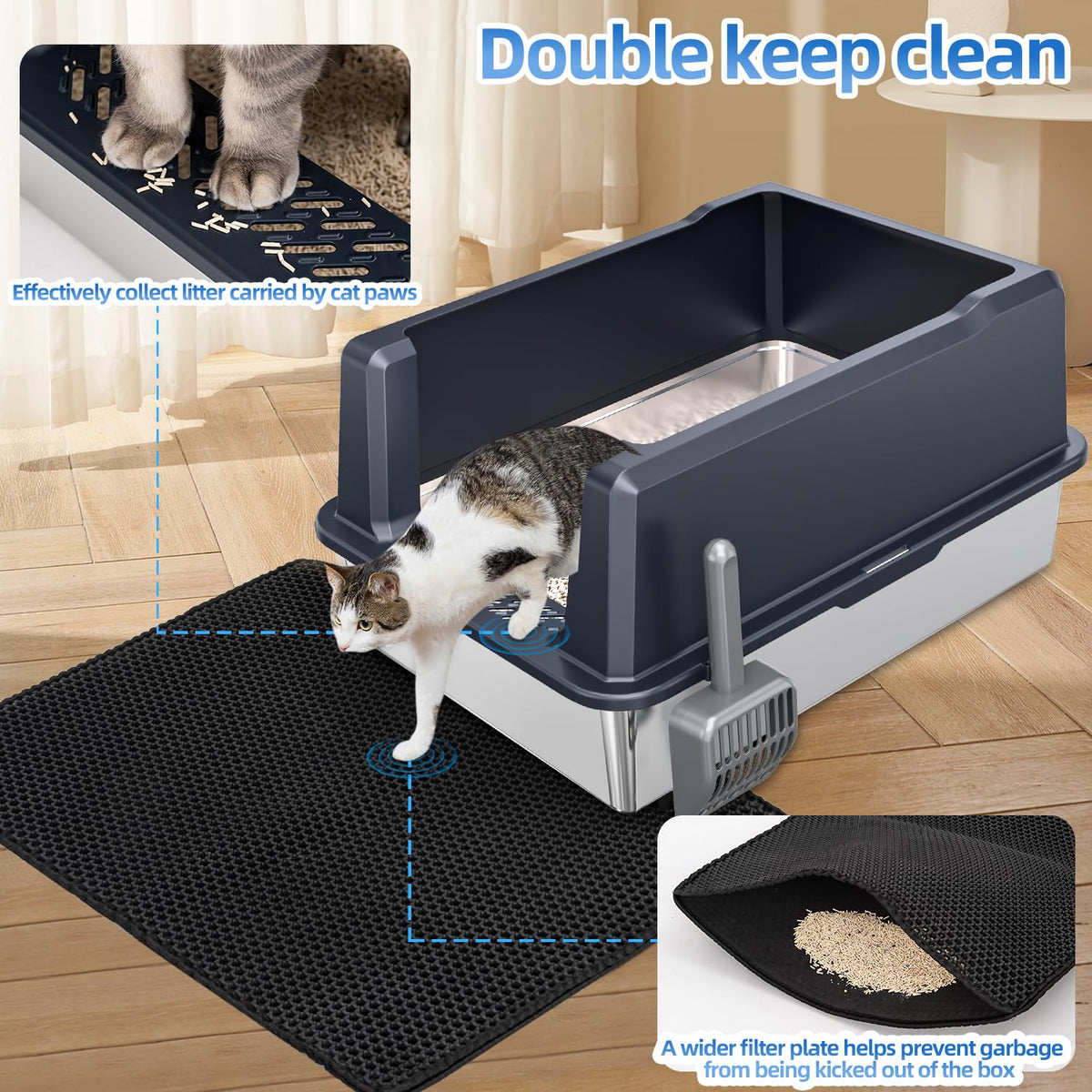 XXXL Stainless Steel Litter Box W23090