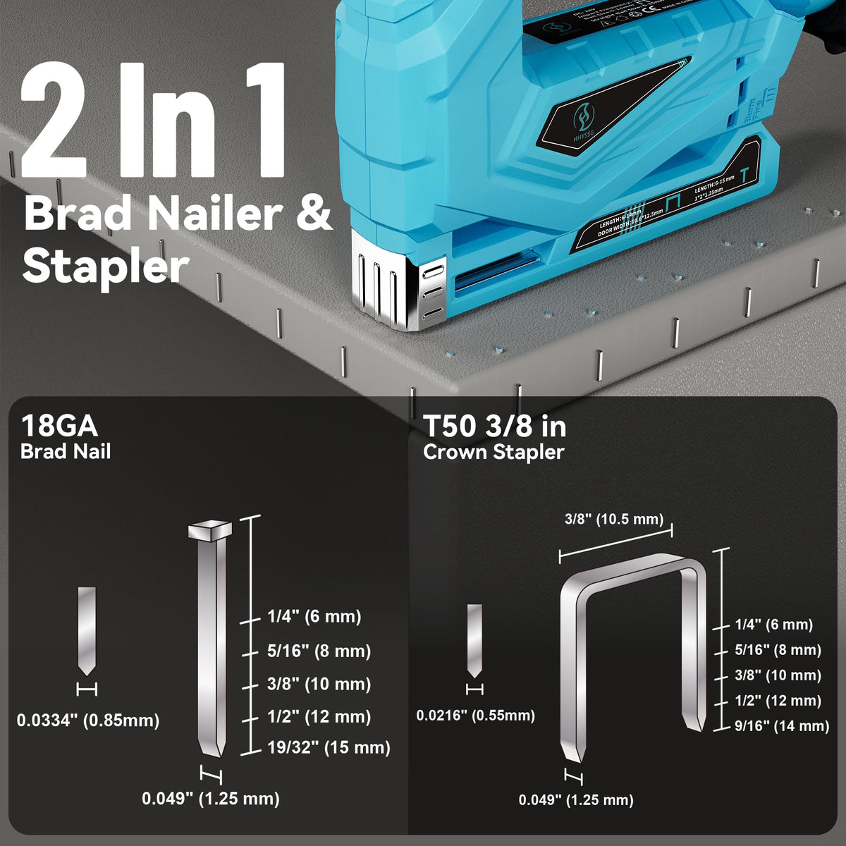 Cordless 2-in-1 Brad Nailer Staple Gun K868