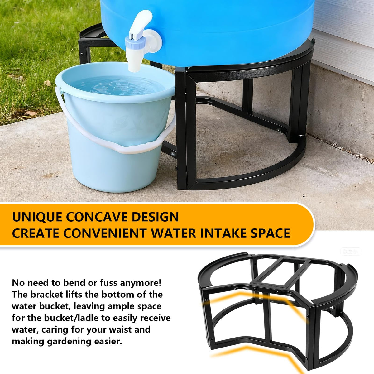 Stainless Steel Rain Barrel Stand for 45/50/55 Gallon Tanks N6887
