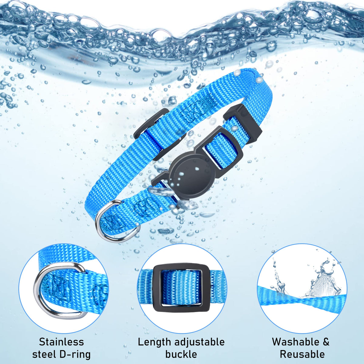 Super Soft Nylon Adjustable Breakaway Puppy ID Collars Set of 12 Q19018