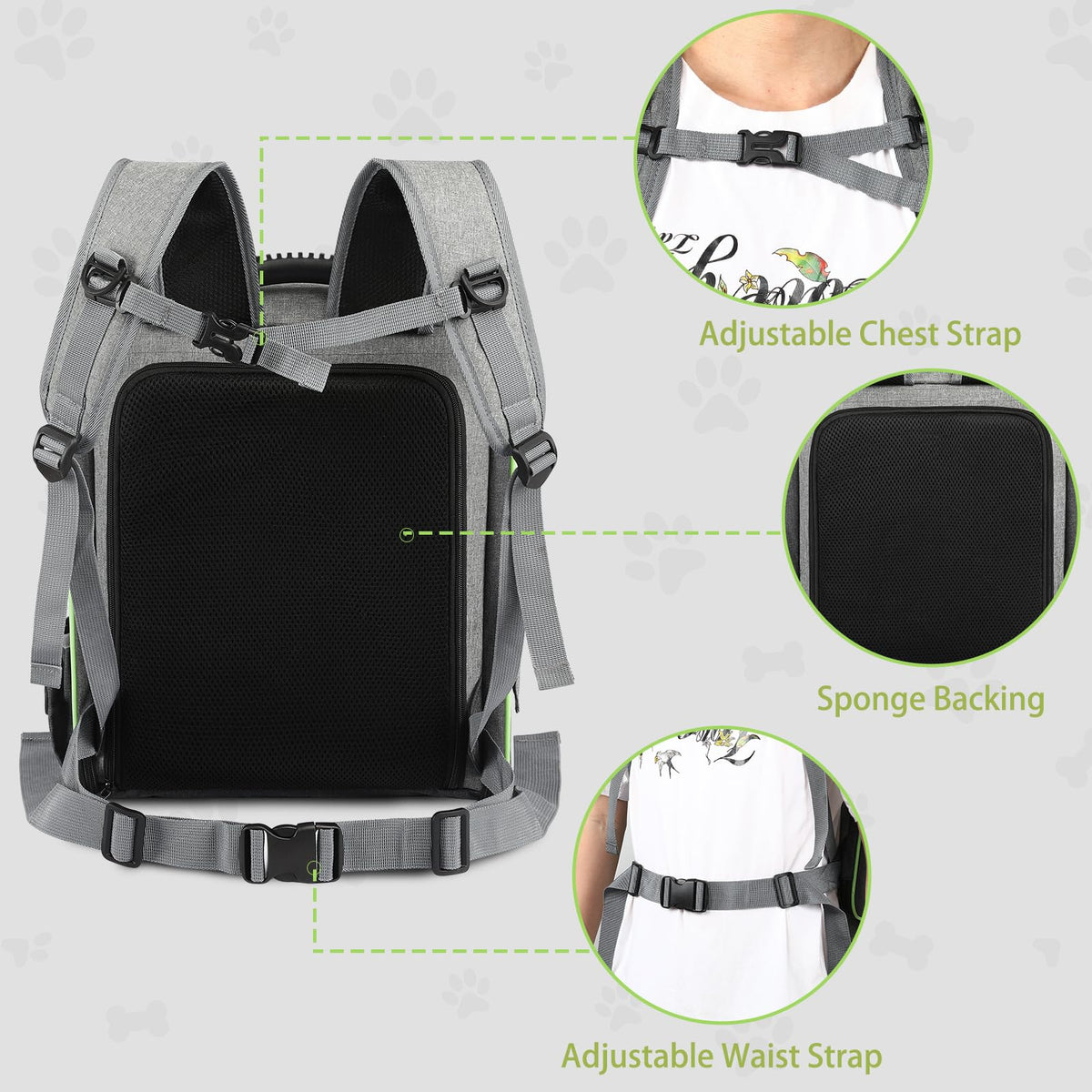 Large Soft Expandable Cat Carrier Backpack M6658