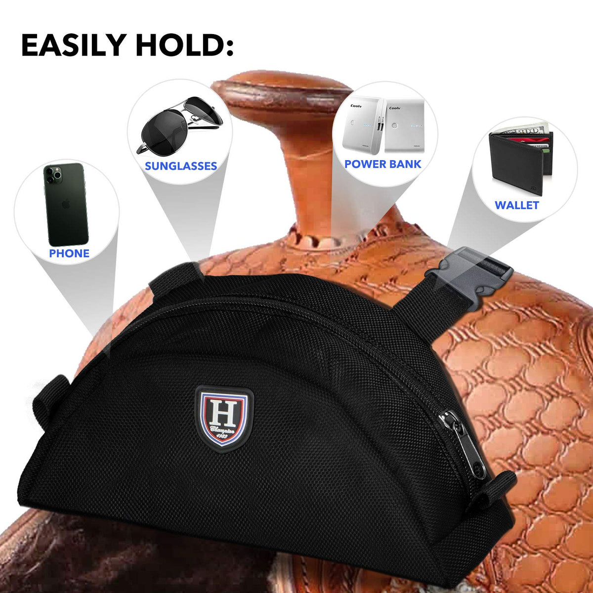 Saddle Pommel Pocket with Waterproof Fabric Pouch N551485