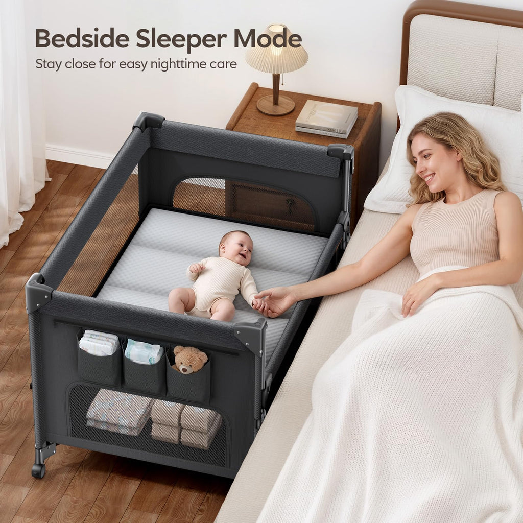 5-in-1 Baby Bassinet Bedside Crib with Changing Table S317815