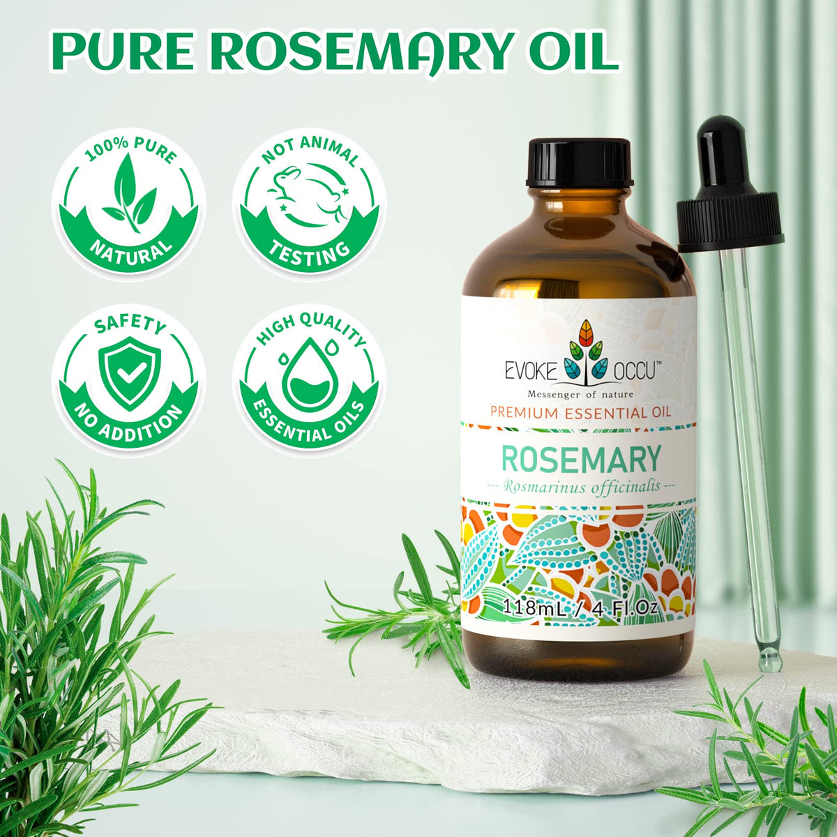 Rosemary Tea Tree Lavender Peppermint Cinnamon Essential Oil 4 FL Oz L5548