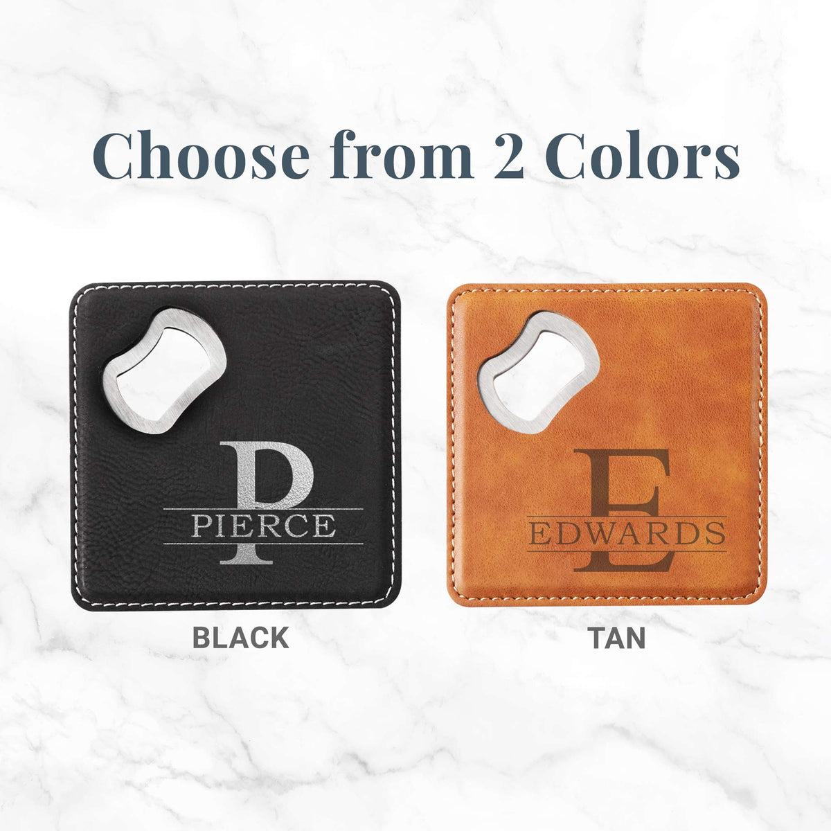 Black Set of 4 Bottle Opener Coaster C784