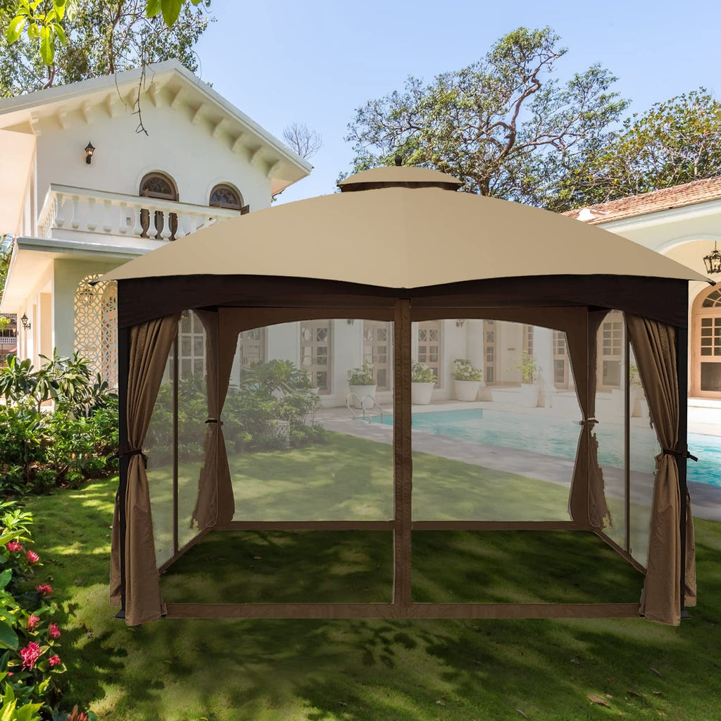 Brown 4-Panel Mosquito Netting B787961