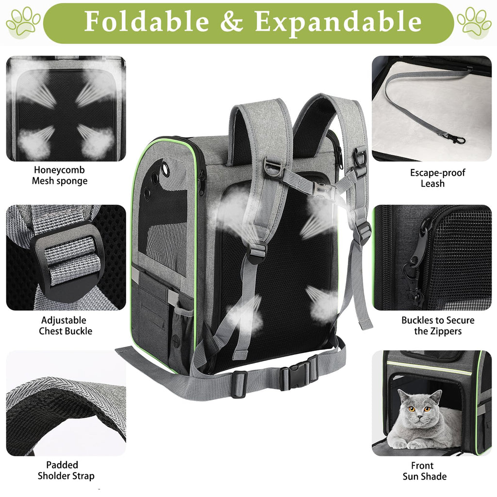 Large Soft Expandable Cat Carrier Backpack M6658