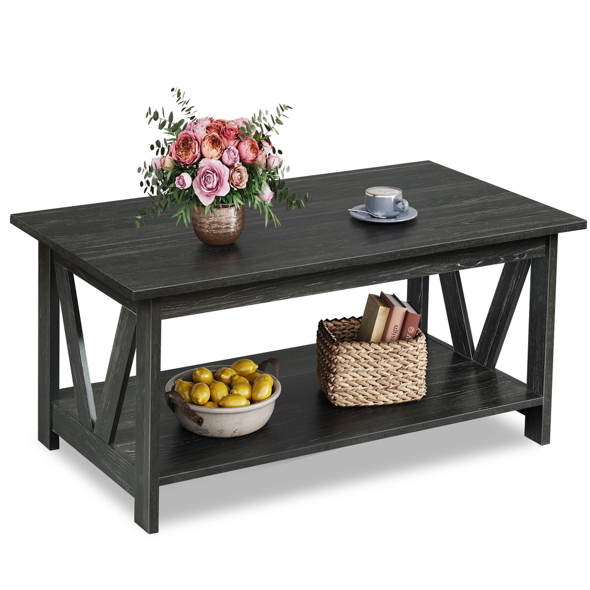 39.4" Wood Storage Coffee Table T799