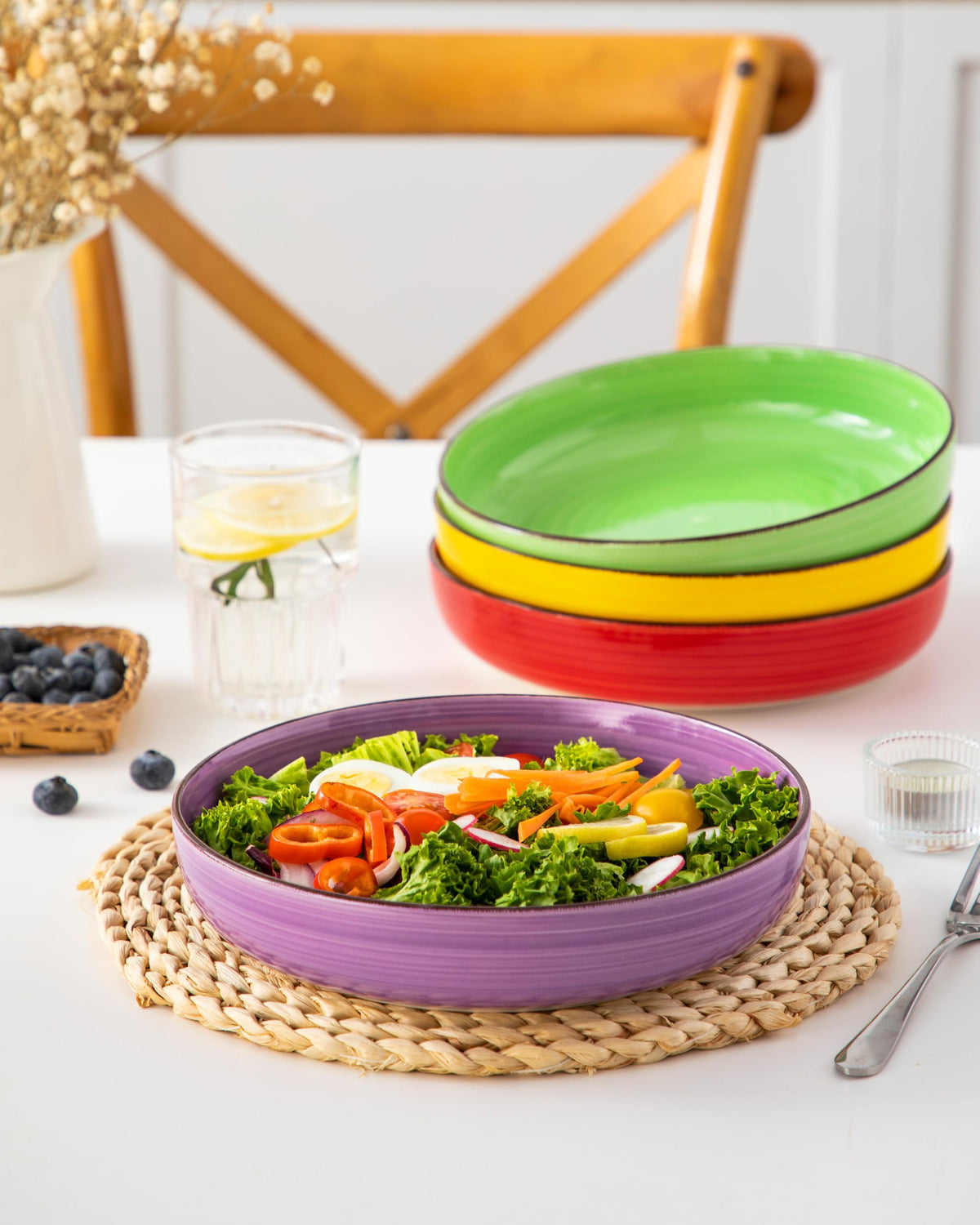 46 oz Ceramic Pasta Bowls Set of 4 M972754