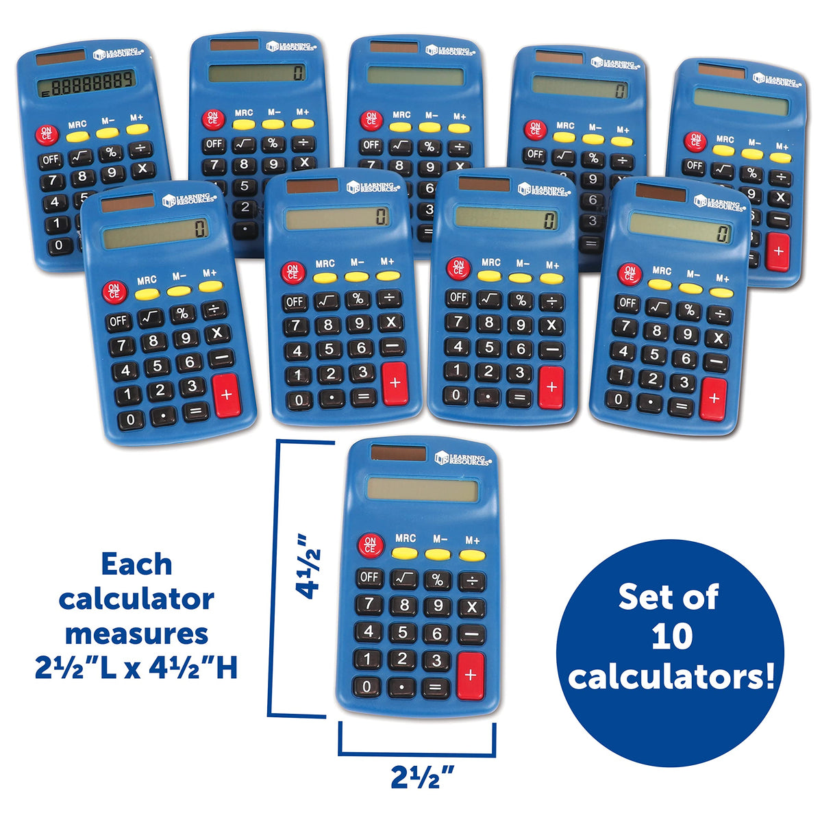 Primary Calculators Set of 10 A148436