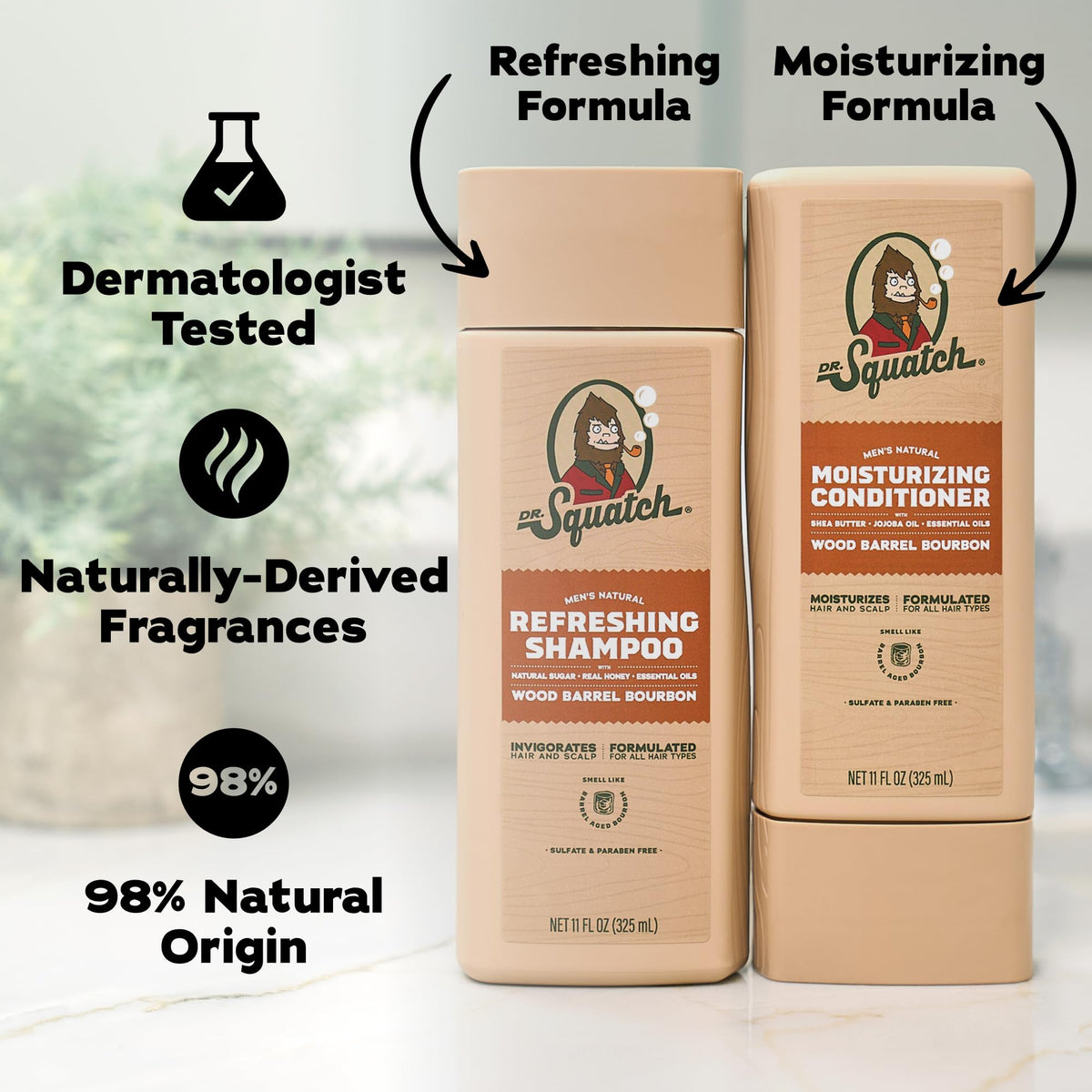 Natural Shampoo and Conditioner Set 11 fl oz 2-Pack N799