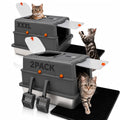 2 Pack XXXL Stainless Steel Litter Box with Lid L948801