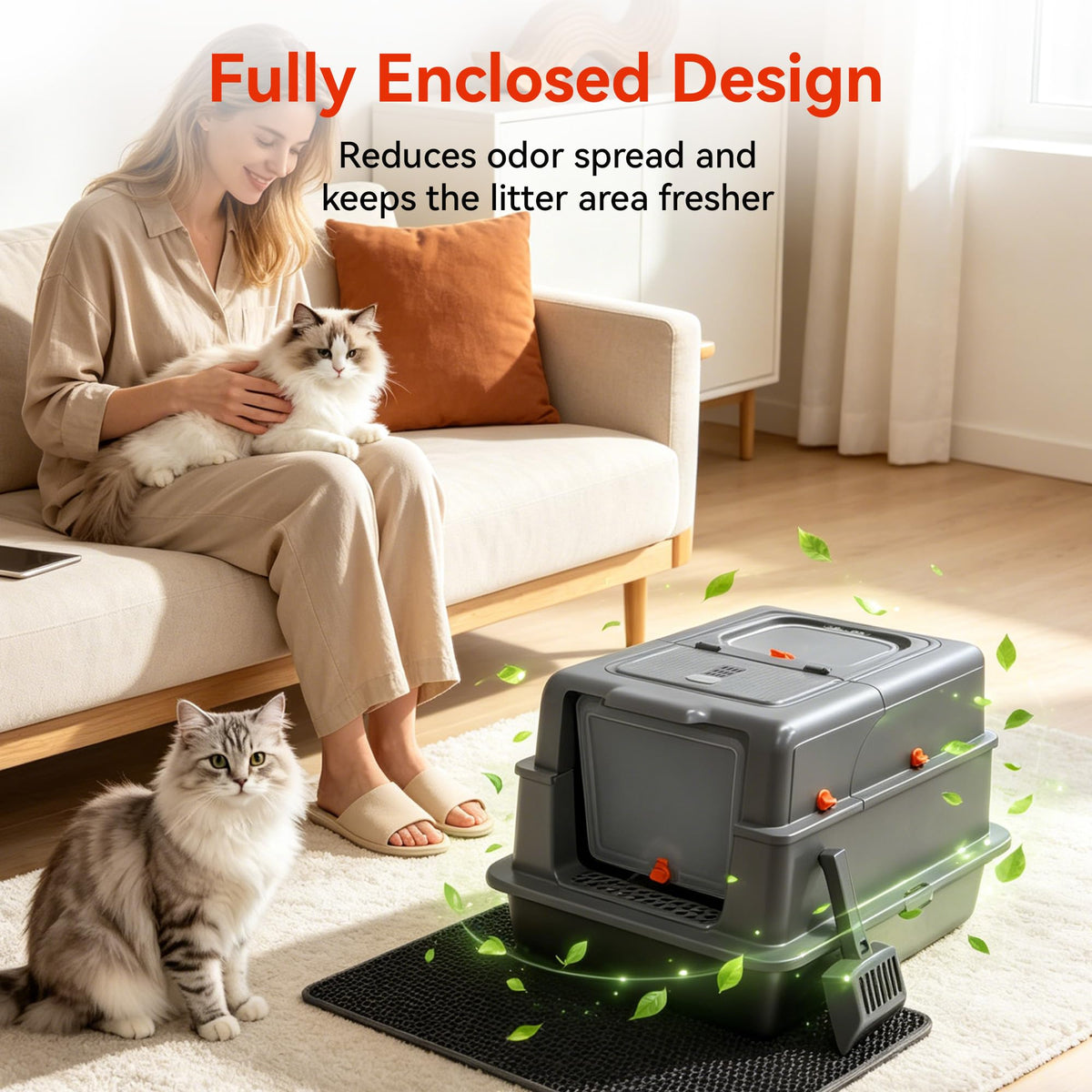 2 Pack XXXL Stainless Steel Litter Box with Lid L948801