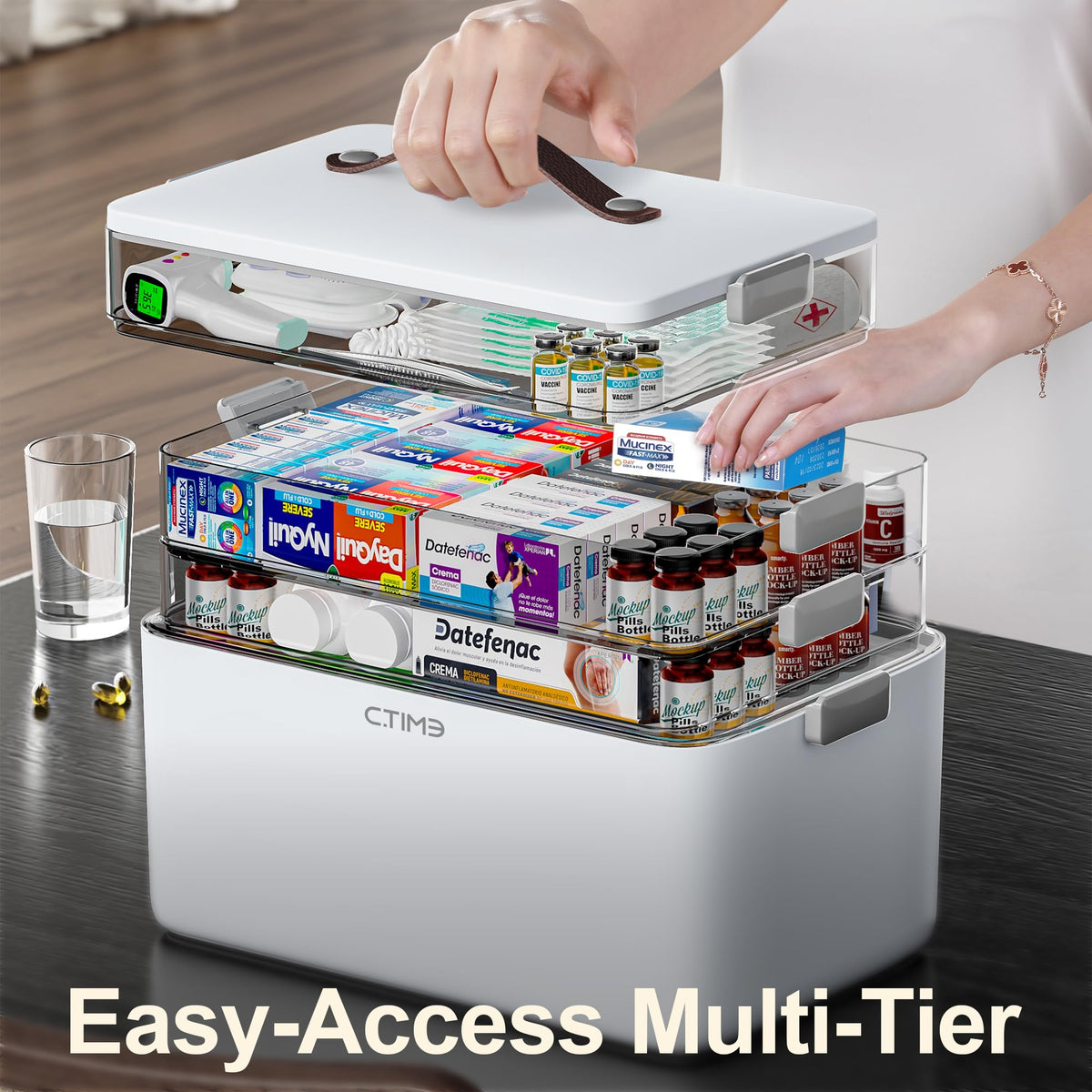 4-Tier Portable Medicine Organizer C262