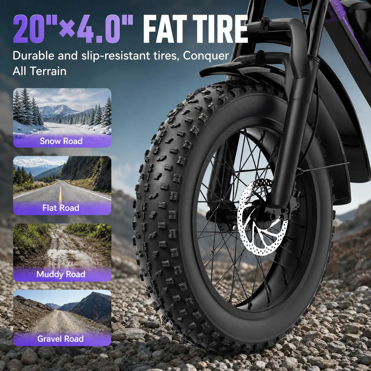 1500W 80 Miles 48V 20AH Electric Bike N218692