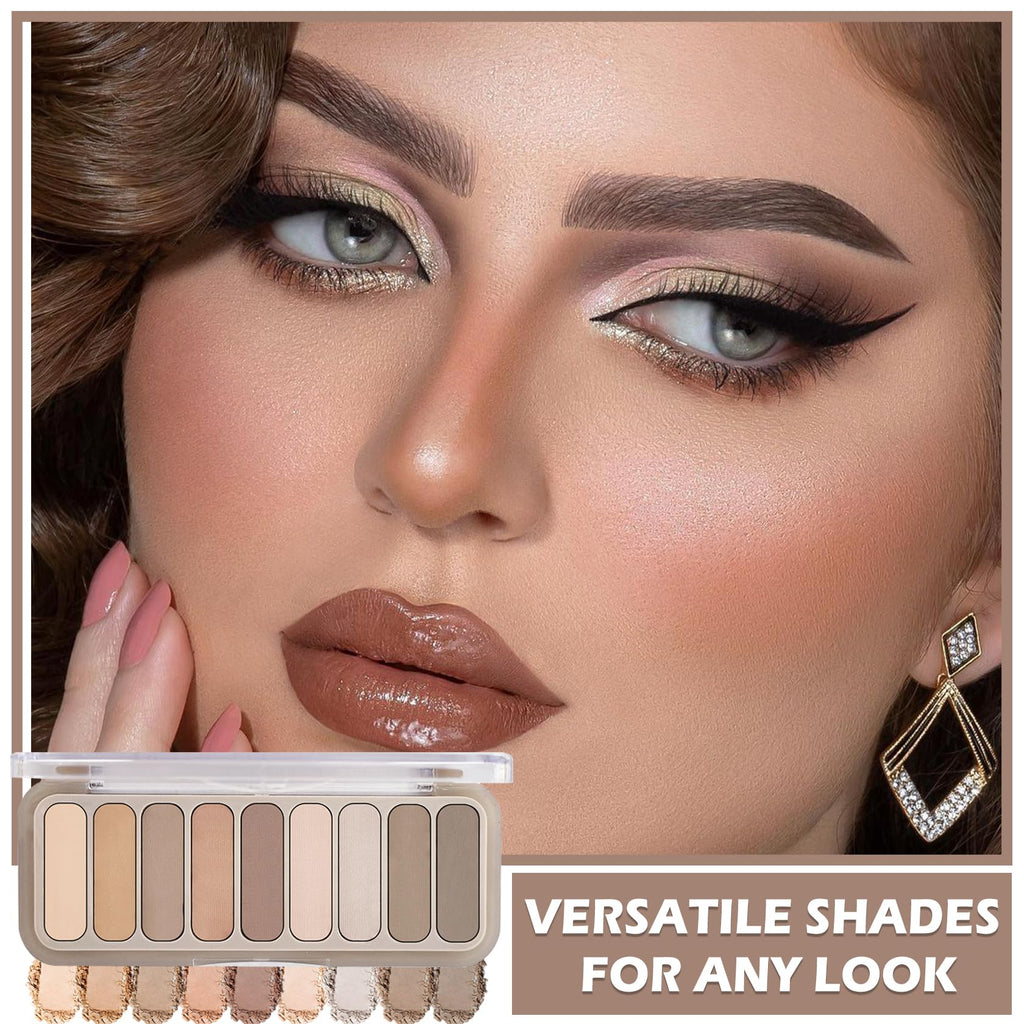 Matte Naked Eyeshadow Palette with Brush Q596463