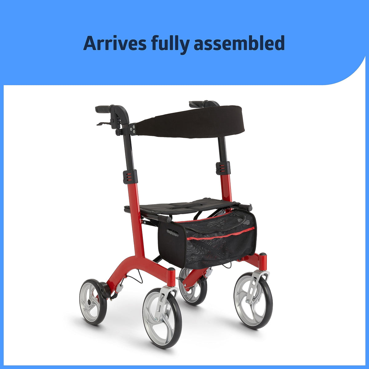 Lightweight Rollator with Backrest I429805