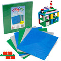 Green Blue White 10x10" Building Bricks Baseplates 4 Pack M227