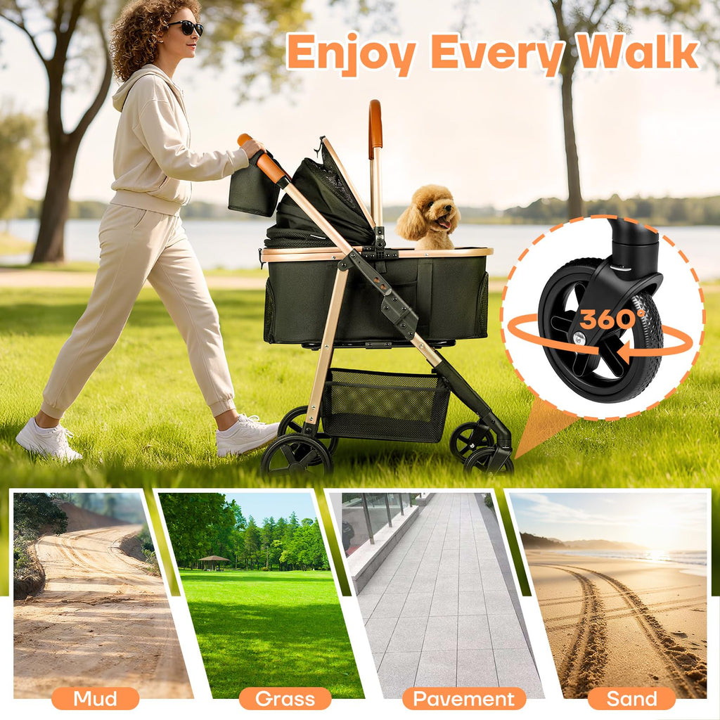 Black 3-in-1 Pet Stroller N66264