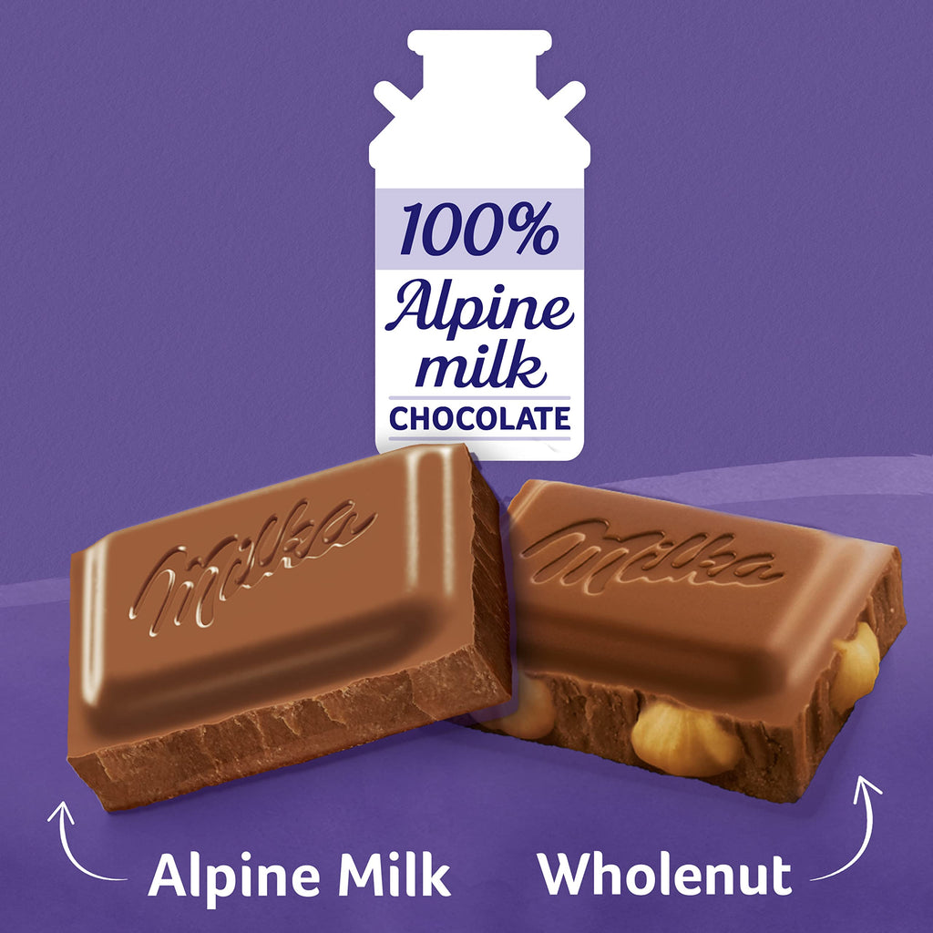 Chocolate Bars Variety Pack, Alpine Milk & Hazelnut, 10 - 3.52 oz Bars C49490
