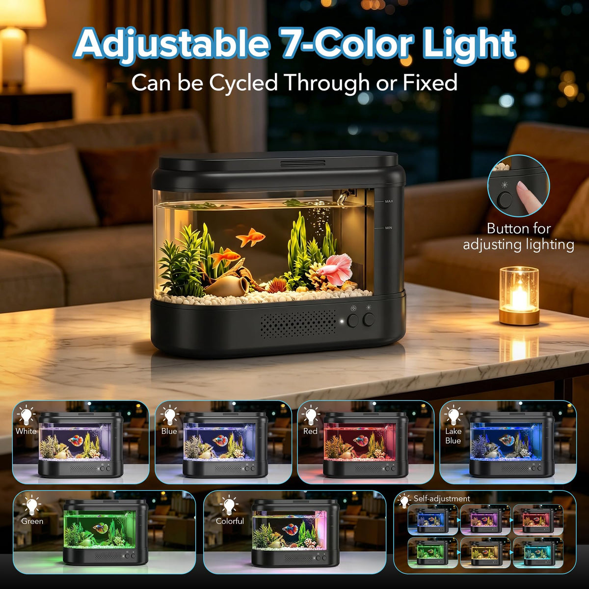 Black 1 Gallon Acrylic Aquarium Kit K45628