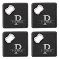 Black Set of 4 Bottle Opener Coaster C784