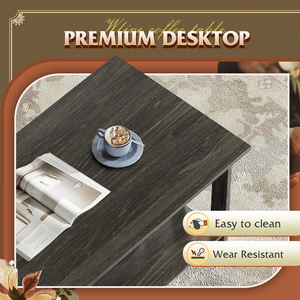 39.4" Wood Storage Coffee Table T799