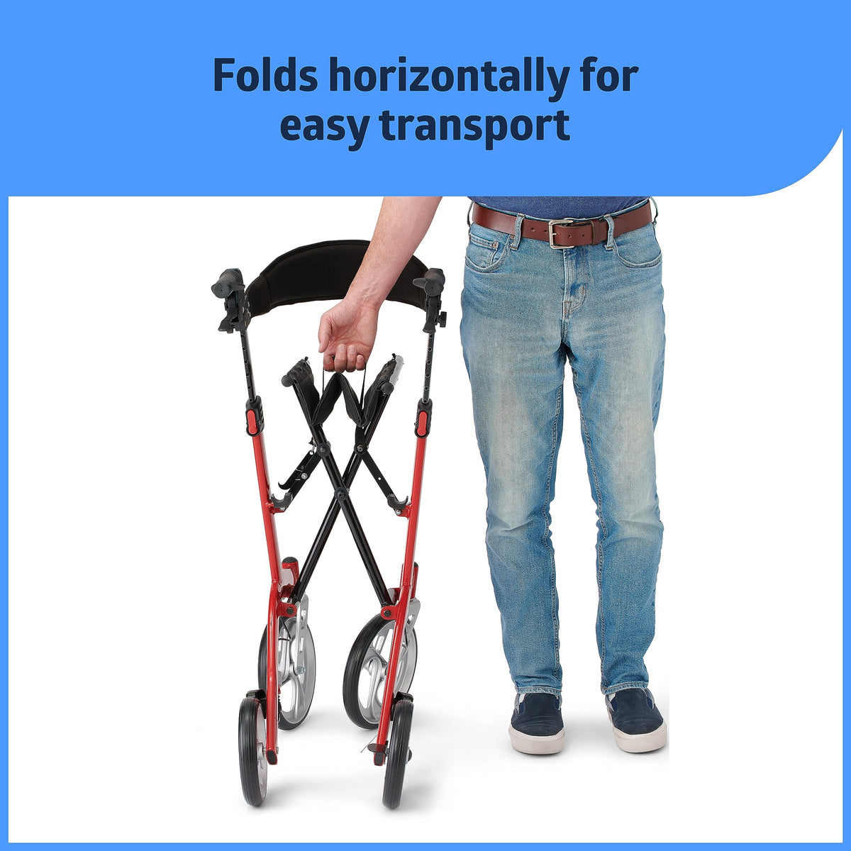 Lightweight Rollator with Backrest I429805