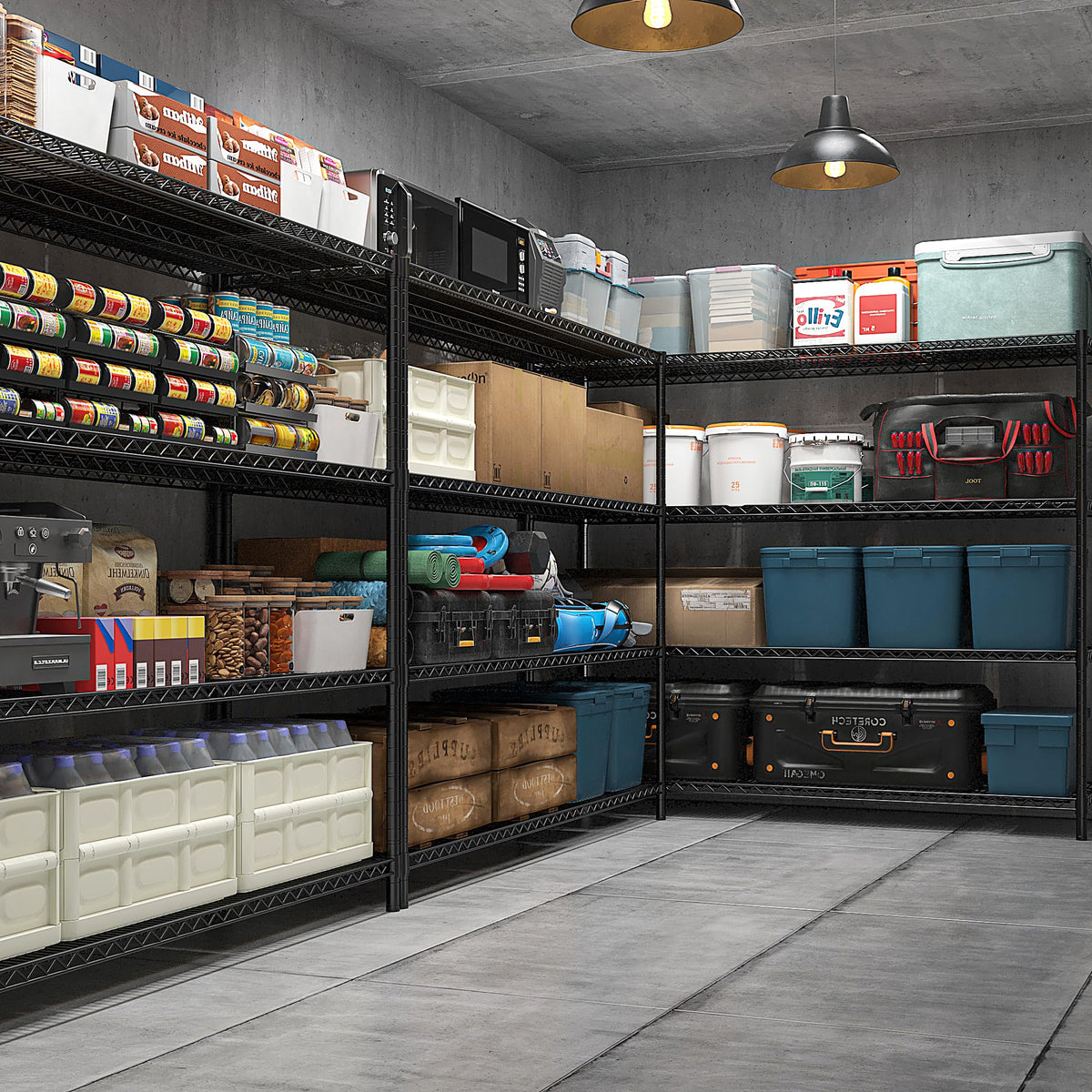 4-Tier Heavy Duty Shelving with Wheels G812