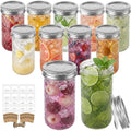 12 Pack 12oz Regular Mouth Glass Jars With Lids B181