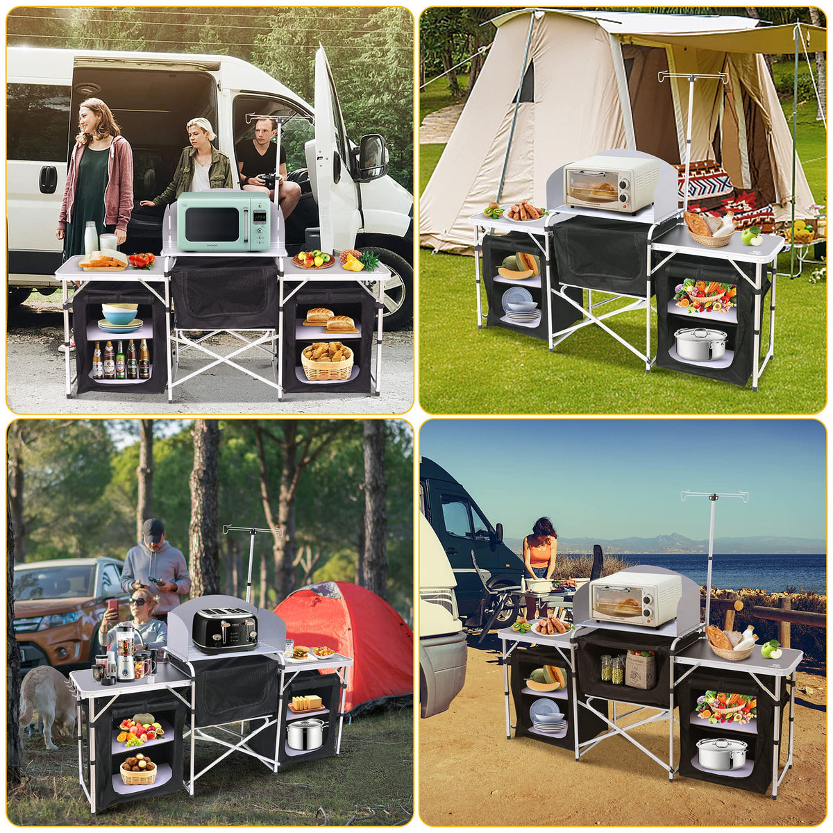 Folding Camping Cook Table S3165