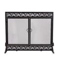 Black Metal Fireplace Screen Y72909