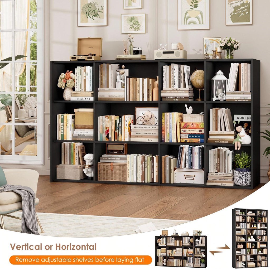 75'' H Black 27 Cube Bookshelf P71853