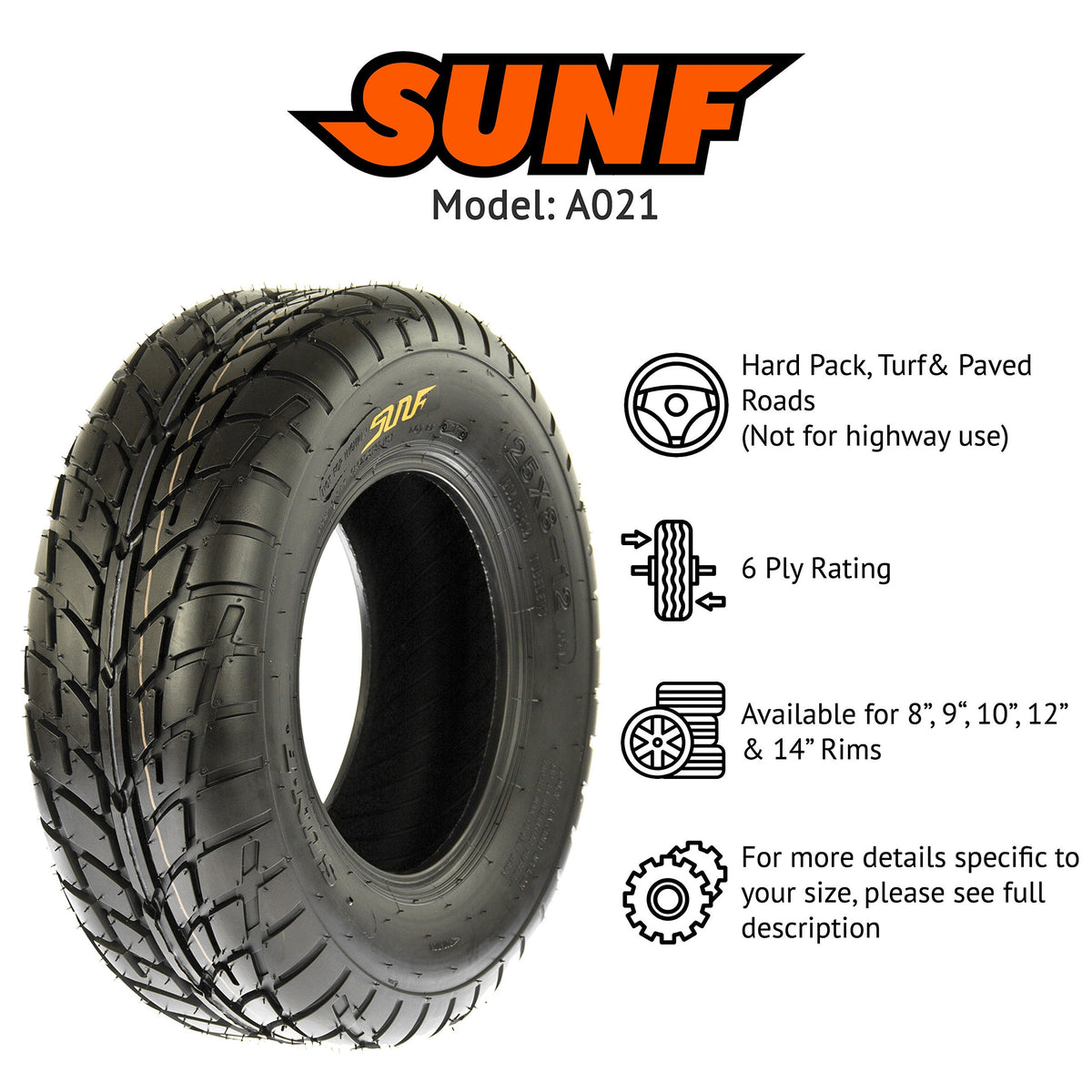 19x7-8 ATV UTV Tires Pair of 2 X82517
